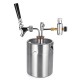 2L Stainless Steel Wine Bucket Beer Keg Bottles Growler Homemade Beer Barrel Silver