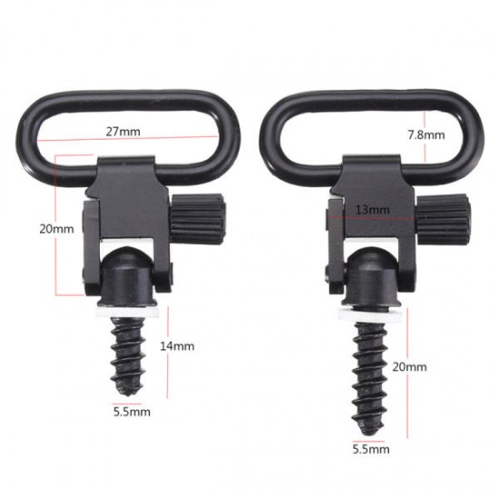 2Pcs QD Strap Buckle Leica M Quick Detachable Sling Swivels Bolt Action Wood Screw Type