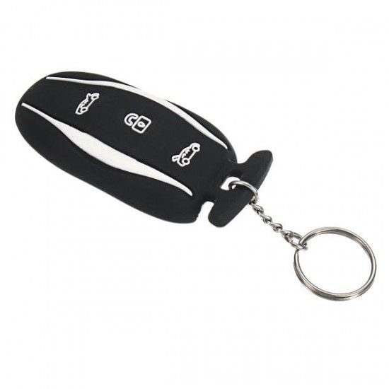 3 Button Silicone Smart Remote Key Cover Fob Case Key Holder With Key Chain Fits For Tesla Model X 3 Button Silicone Smart Remote Key Cover Fob Case Key Holder With Key Chain Fits For Tesla Model X