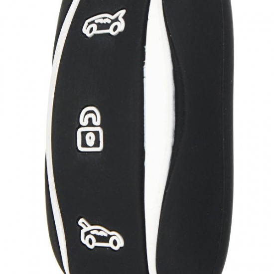 3 Button Silicone Smart Remote Key Cover Fob Case Key Holder With Key Chain Fits For Tesla Model X 3 Button Silicone Smart Remote Key Cover Fob Case Key Holder With Key Chain Fits For Tesla Model X