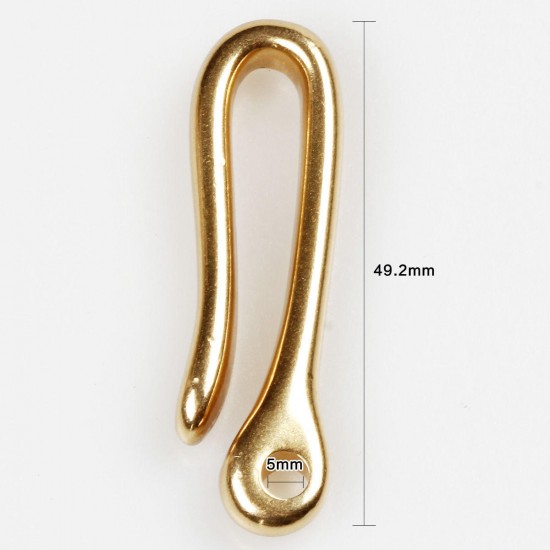 3 Sizes Solid Brass KeyChain Key Ring Belt U Hook Wallet Chain Key Clip Hook