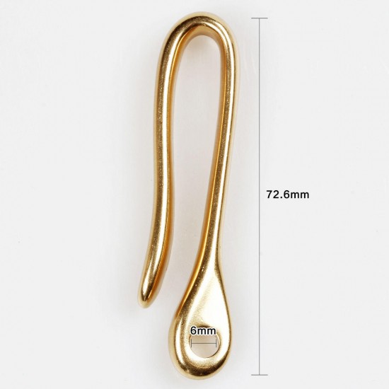 3 Sizes Solid Brass KeyChain Key Ring Belt U Hook Wallet Chain Key Clip Hook