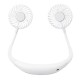 3 Speed Adjustable Hand Free USB Personal Fan Aromatherapy Portable Handheld Mini LED Fan Headphone Design Neckband Hanging Fan