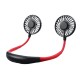 3 Speed Adjustable Hand Free USB Personal Fan Aromatherapy Portable Handheld Mini LED Fan Headphone Design Neckband Hanging Fan