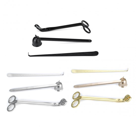 3 in 1 Candle Accessory Set Candle Snuffer Candle Lampwick Trimmer Dipper 3 in 1 Candle Accessory Set Candle Snuffer Candle Lampwick Trimmer Dipper