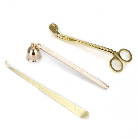 3 in 1 Candle Accessory Set Candle Snuffer Candle Lampwick Trimmer Dipper 3 in 1 Candle Accessory Set Candle Snuffer Candle Lampwick Trimmer Dipper