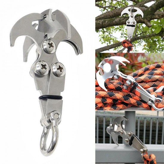 304 Stainless Steel Climbing Claw Gravity Grappling Hooks Survival Grappling Tool