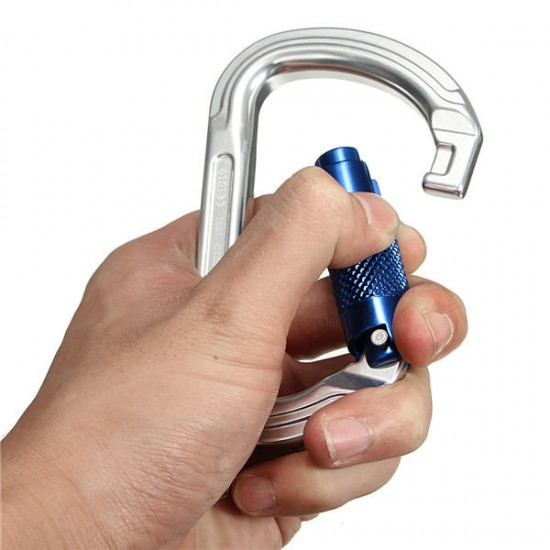 30KN Aluminum Alloy D Shape Carabiner Buckle Climbing Safety Device Tool 30KN Aluminum Alloy D Shape Carabiner Buckle Climbing Safety Device Tool