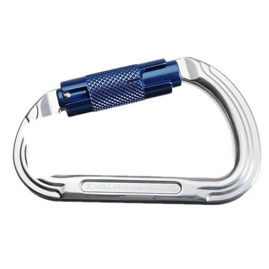 30KN Aluminum Alloy D Shape Carabiner Buckle Climbing Safety Device Tool