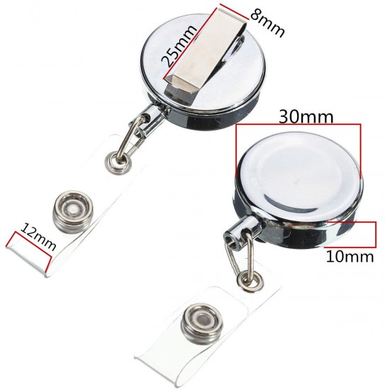30mm Metal Retractable Pull Chain Reel ID Card Badge Holder Recoil Belt Key Clip 30mm Metal Retractable Pull Chain Reel ID Card Badge Holder Recoil Belt Key Clip