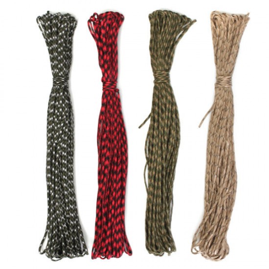 31m 7 Strand Core 550 Paracord Camouflage Parachute Cord Rope