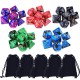 35Pcs Polyhedral Dice Set Multisided Dices Swirl RPG Role Playing Games Gadget W/ bag