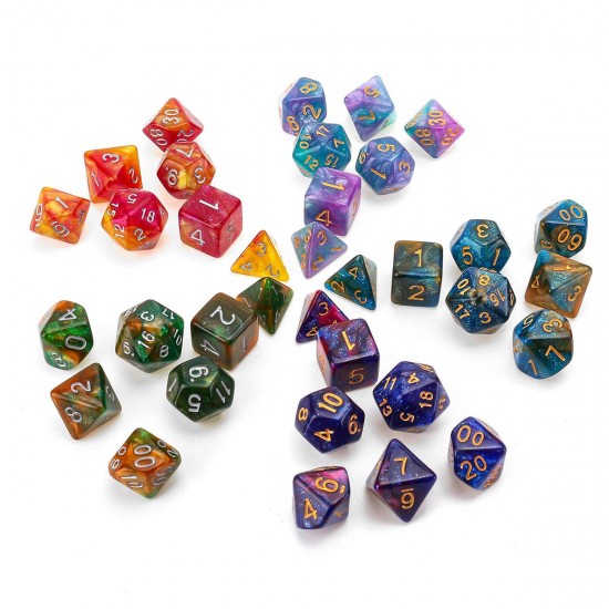 35pcs Set Polyhedral Dices DND RPG MTG Role Playing Board Game Dices Set