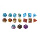 3/7Pcs Polyhedral Dices For Dungeons Dragons Games D20 D12 D10 D8 D6 D4 + Pouch