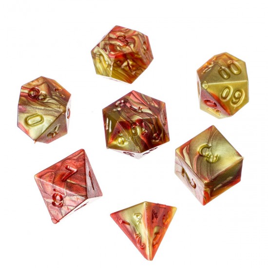 3/7Pcs Polyhedral Dices For Dungeons Dragons Games D20 D12 D10 D8 D6 D4 + Pouch
