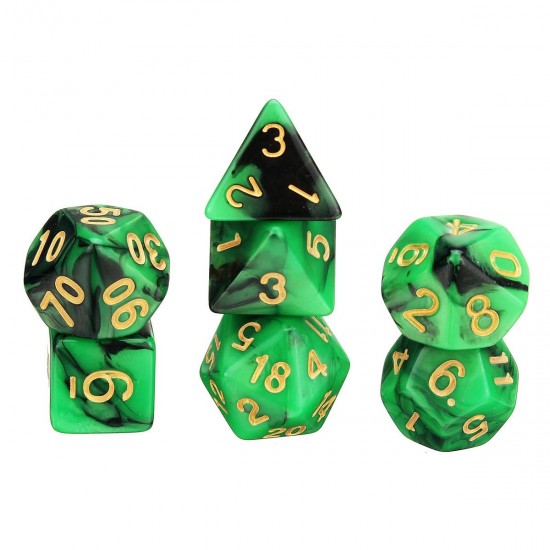 42Pcs Acrylic Polyhedral Dices Set Role Playing Game Dice Gadget for Dungeons Dragons D20 D12 D10 D8 D6 D4 Games Gift