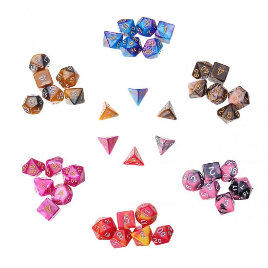 42Pcs Polyhedral Dice Set Multi-sied Dices For Dungeons & Dragons DND MTG RPG D4-D20 Game + Bag 42Pcs Polyhedral Dice Set Multi-sied Dices For Dungeons & Dragons DND MTG RPG D4-D20 Game + Bag