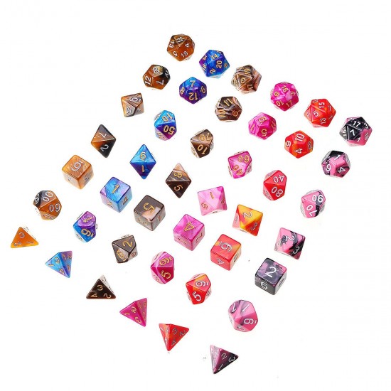 42Pcs Polyhedral Dice Set Multi-sied Dices For Dungeons & Dragons DND MTG RPG D4-D20 Game + Bag 42Pcs Polyhedral Dice Set Multi-sied Dices For Dungeons & Dragons DND MTG RPG D4-D20 Game + Bag
