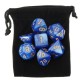 42pcs Multi-sided Polyhedral Digital Acrylic Dice Set 6 Colors w/Carry Bag