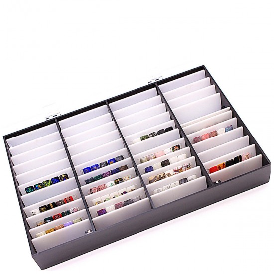 44 Grids Empty Nail Tips Storage Box Clear Nail Art Decoration Container Case Display