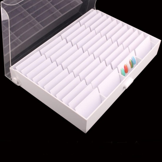 44 Grids Empty Nail Tips Storage Box Clear Nail Art Decoration Container Case Display