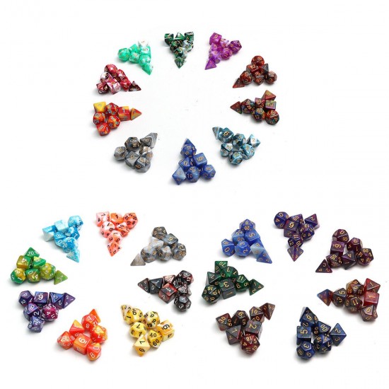 49/56/70Pcs Polyhedral Dices for Dungeons & Dragons Desktop Games With Storage Bags 49/56/70Pcs Polyhedral Dices for Dungeons & Dragons Desktop Games With Storage Bags
