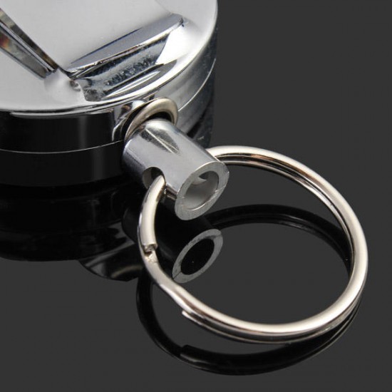 4cm Full Metal Tool Belt Money Retractable Key Ring Pull Chain Clip