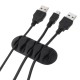 5-Clip Wire Organizer Neat Arrangement Headphone USB Charger Computer Cable Holder