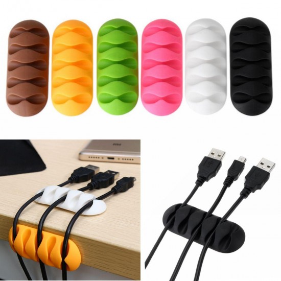 5-Clip Wire Organizer Neat Arrangement Headphone USB Charger Computer Cable Holder 5-Clip Wire Organizer Neat Arrangement Headphone USB Charger Computer Cable Holder