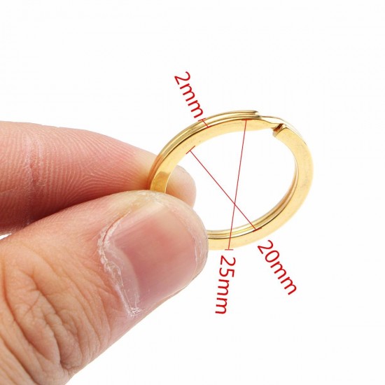 50Pcs 25mm Split Key Ring Keyring Keychain Metal Holder Without Chain DIY Craft 50Pcs 25mm Split Key Ring Keyring Keychain Metal Holder Without Chain DIY Craft