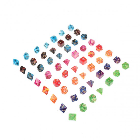 56Pcs/Set Polyhedral Dices For Dungeons Dragons Games D20 D12 D10 D8 D6 D4 Games + Pouch 56Pcs/Set Polyhedral Dices For Dungeons Dragons Games D20 D12 D10 D8 D6 D4 Games + Pouch