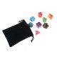 56Pcs/Set Polyhedral Dices For Dungeons Dragons Games D20 D12 D10 D8 D6 D4 Games + Pouch