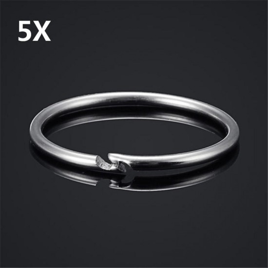 5Pcs 38mm EDC Stainless Steel Keychain Key Ring Hanging Buckle Tool 5Pcs 38mm EDC Stainless Steel Keychain Key Ring Hanging Buckle Tool