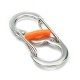 5pcs S Shape Plastic Steel Anti Theft Carabiner Keychain Hook Clip EDC Tool