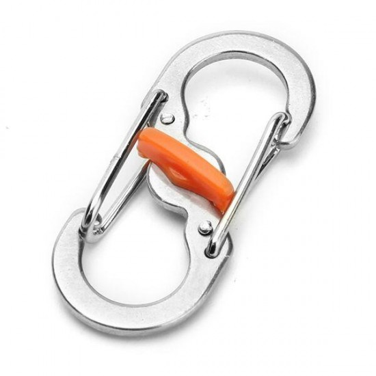 5pcs S Shape Plastic Steel Anti Theft Carabiner Keychain Hook Clip EDC Tool