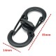 5pcs S Shape Plastic Steel Anti Theft Carabiner Keychain Hook Clip EDC Tool Black 5pcs S Shape Plastic Steel Anti Theft Carabiner Keychain Hook Clip EDC Tool Black