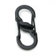 5pcs S Shape Plastic Steel Anti Theft Carabiner Keychain Hook Clip EDC Tool Black 5pcs S Shape Plastic Steel Anti Theft Carabiner Keychain Hook Clip EDC Tool Black