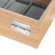 6 Slots Wooden Watch Jewelry Storage Holder Box Watches Display Holder Gift Case