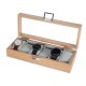 6 Slots Wooden Watch Jewelry Storage Holder Box Watches Display Holder Gift Case