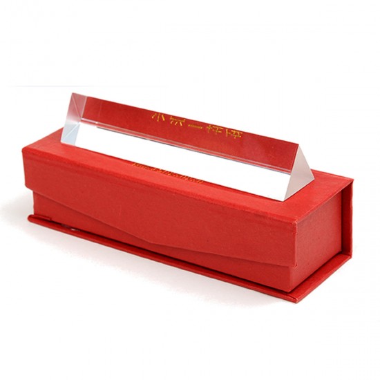6 inch Optical Glass Triple Triangular Prism in Box Physics Teaching Light Spectrum 6 inch Optical Glass Triple Triangular Prism in Box Physics Teaching Light Spectrum