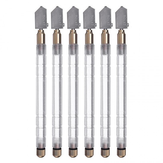 6Pcs TOYO Glass Cutter TC-17 Plastic Handle Straight Cutting Tool Self-oiling 6Pcs TOYO Glass Cutter TC-17 Plastic Handle Straight Cutting Tool Self-oiling