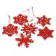 6pcs Christmas Natural Wood Chip Ornament Xmas Tree Snowflake Hanging Decor Decorations