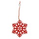 6pcs Christmas Natural Wood Chip Ornament Xmas Tree Snowflake Hanging Decor Decorations