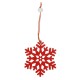 6pcs Christmas Natural Wood Chip Ornament Xmas Tree Snowflake Hanging Decor Decorations