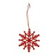 6pcs Christmas Natural Wood Chip Ornament Xmas Tree Snowflake Hanging Decor Decorations