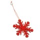 6pcs Christmas Natural Wood Chip Ornament Xmas Tree Snowflake Hanging Decor Decorations