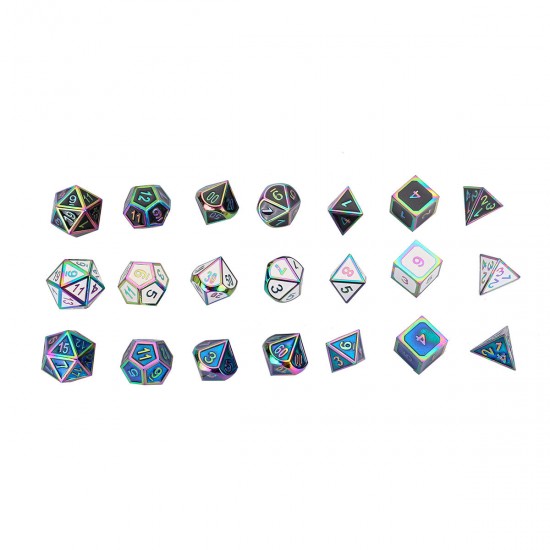 7 Pcs Alloy Polyhedral Dices Set Role Playing Game Accessory For Dungeons Dragons 7 Pcs Alloy Polyhedral Dices Set Role Playing Game Accessory For Dungeons Dragons
