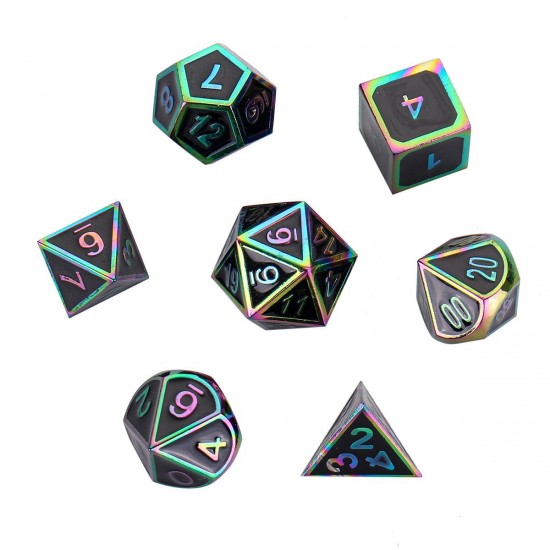 7 Pcs Alloy Polyhedral Dices Set Role Playing Game Accessory For Dungeons Dragons 7 Pcs Alloy Polyhedral Dices Set Role Playing Game Accessory For Dungeons Dragons