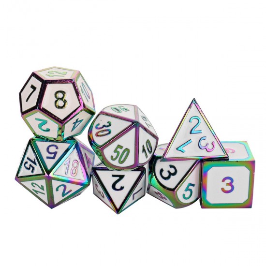 7 Pcs Alloy Polyhedral Dices Set Role Playing Game Accessory For Dungeons Dragons 7 Pcs Alloy Polyhedral Dices Set Role Playing Game Accessory For Dungeons Dragons