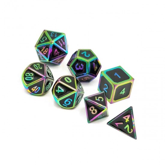 7 Pcs Alloy Polyhedral Dices Set Role Playing Game Accessory For Dungeons Dragons 7 Pcs Alloy Polyhedral Dices Set Role Playing Game Accessory For Dungeons Dragons